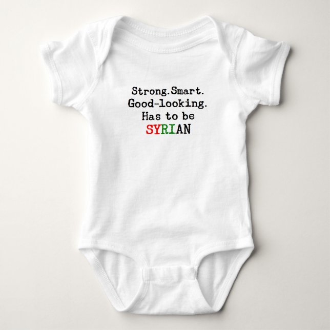 syrian strong baby bodysuit (Front)