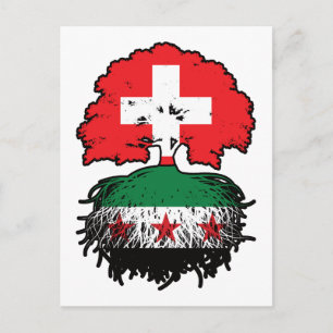 Syrian Swiss Roots and Crown Tree Postcard