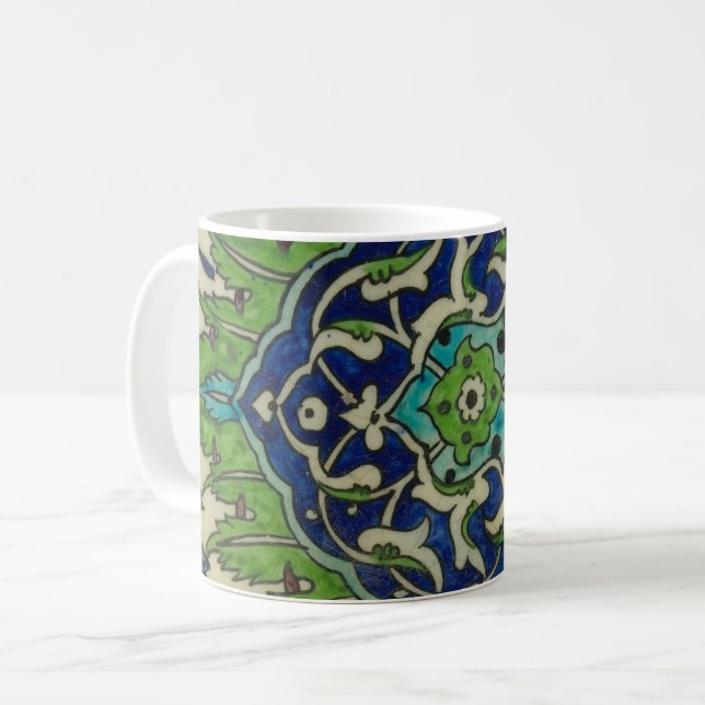 Syrian tile design Ottoman dynasty 16th century Coffee Mug (Front Left)