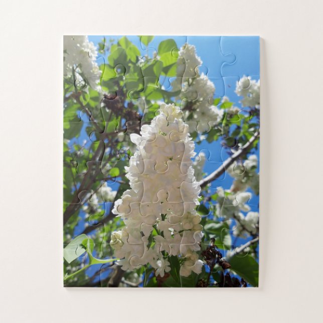 Syringa , White Lilac Flower Tree Jigsaw Puzzle (Vertical)