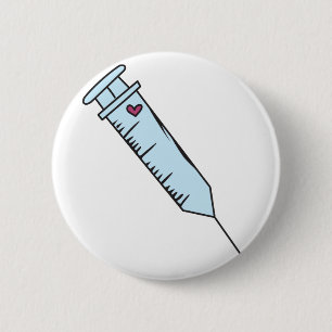 Syringe 2 Inch Round Button