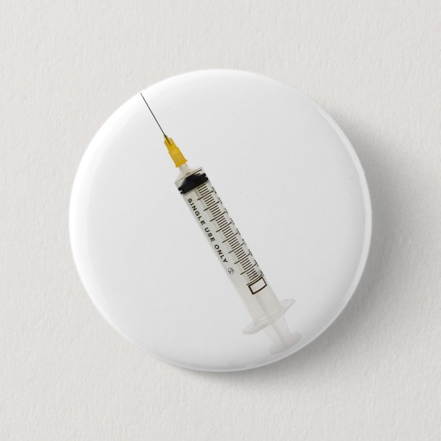 Syringe 2 Inch Round Button (Front)