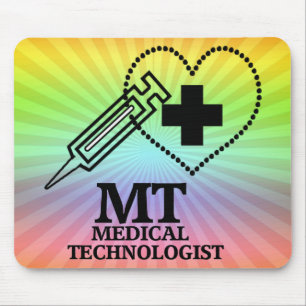 SYRINGE HEART LOGO FOR MT MEDICAL TECHNOLOGIST MOUSE PAD