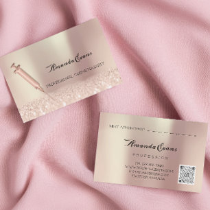 Syringe Rose B12 Botox Injections Cosmetologist Appointment Card