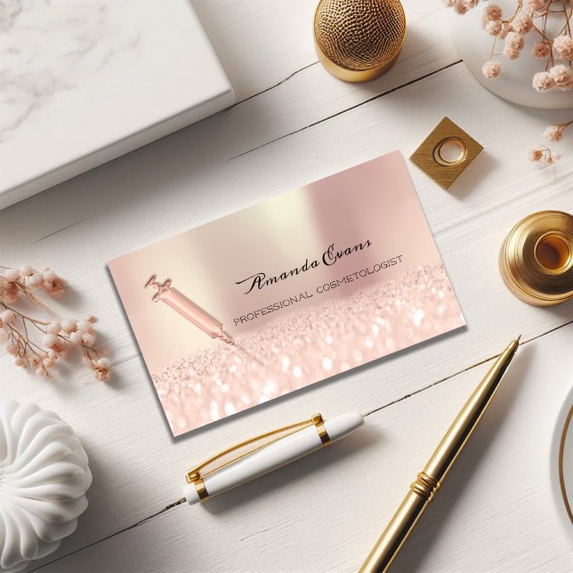 Syringe Rose B12 Botox Injections Cosmetology  Appointment Card (Syringe Rose B12 Botox Injections Cosmetology Appointment Card)