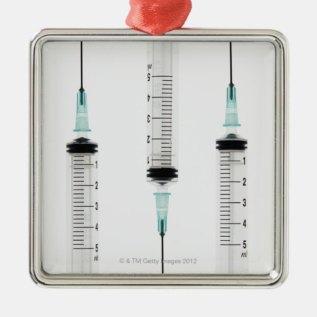 Syringes 3 metal ornament (Front)