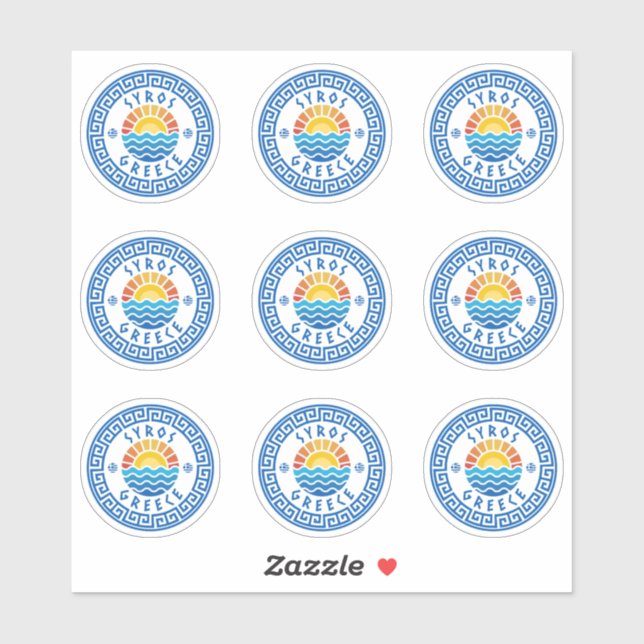 Syros Island, Greece Multiple Pack Sticker (Sheet)