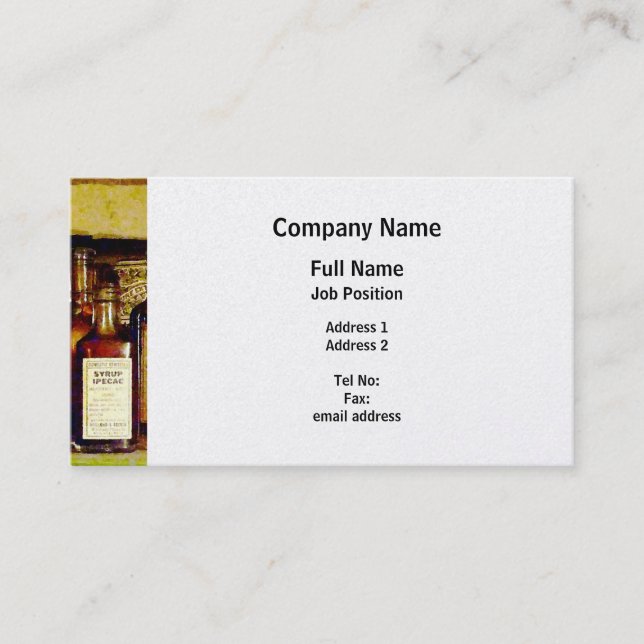 Syrup of Ipecac - Platinum Finish Business Card (Front)