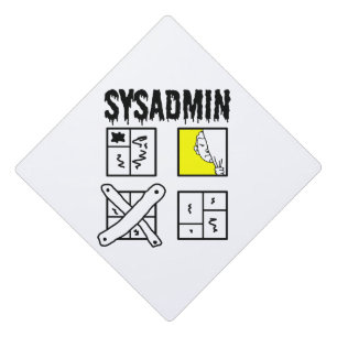 Sysadmin - System Administrator Graduation Cap Topper