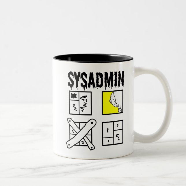 Sysadmin - System Administrator Two-Tone Coffee Mug (Right)