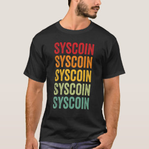 Syscoin Crypto Rainbow Text Design T-Shirt