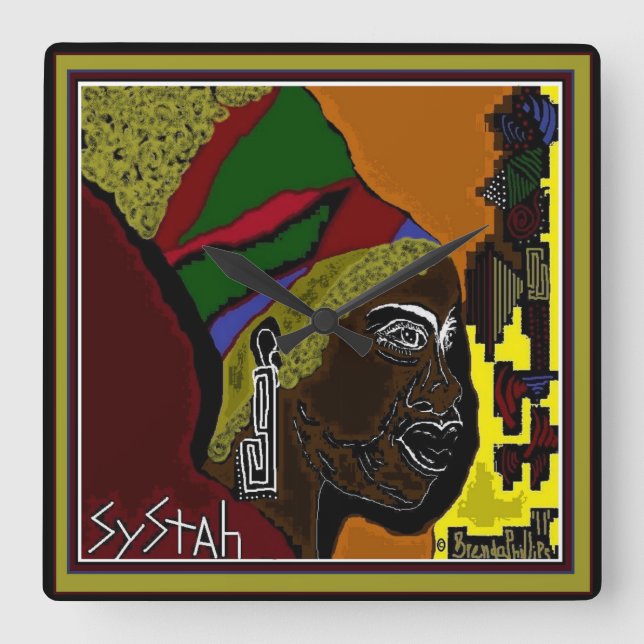 SYSTAH TIMECLOCK SQUARE WALL CLOCK (Front)