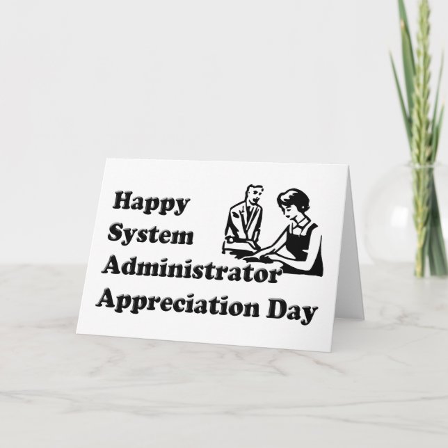 System Administrator Appreciation Day Card (Front)