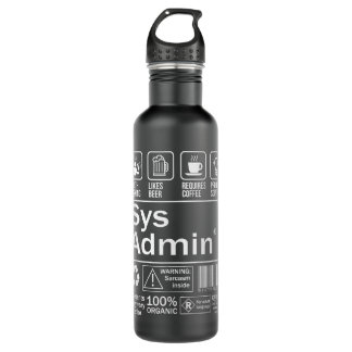 System Administrator Product Label  Unix Linux Cof 710 Ml Water Bottle