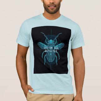 System Bug Detected Funny Cybernetic Tech T-Shirt