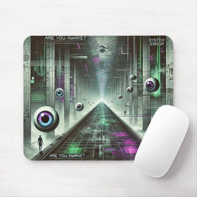 🖱️ “System Error: Are You Awake?” Weirdcore Mouse Pad (With Mouse)