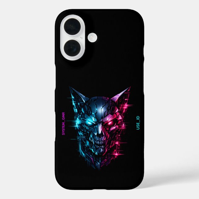 SYSTEM_GMR Cyberpunk Glitch Skull Tough  Case-Mate iPhone Case (Back)