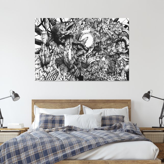 System Loop Canvas Print (Insitu(Bedroom))