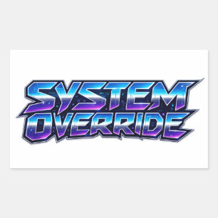System Override Futuristic Tech Sticker