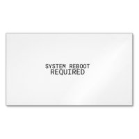 System Reboot Required Minimalist 