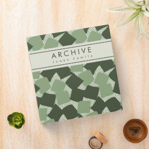System & Structure: Geometric Collage Vintage Sage Binder