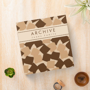 System & Structure: Geometric Collage Warm Earthy Binder