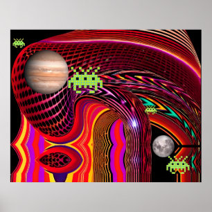 Systematic Solar Panic - Ken Gauge Surreal Art Poster