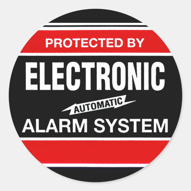 Système d'alarme électronique Sticker rond classiq (Devant)