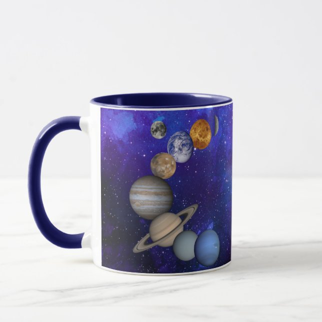 Système Solaire - Nos Planètes Sur Une Mug Ciel Bl (Gauche)