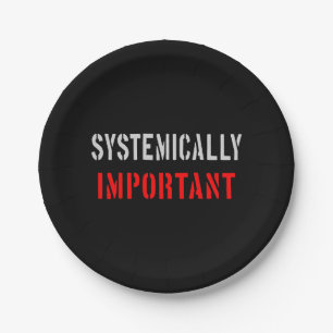 Systemically important paper plate