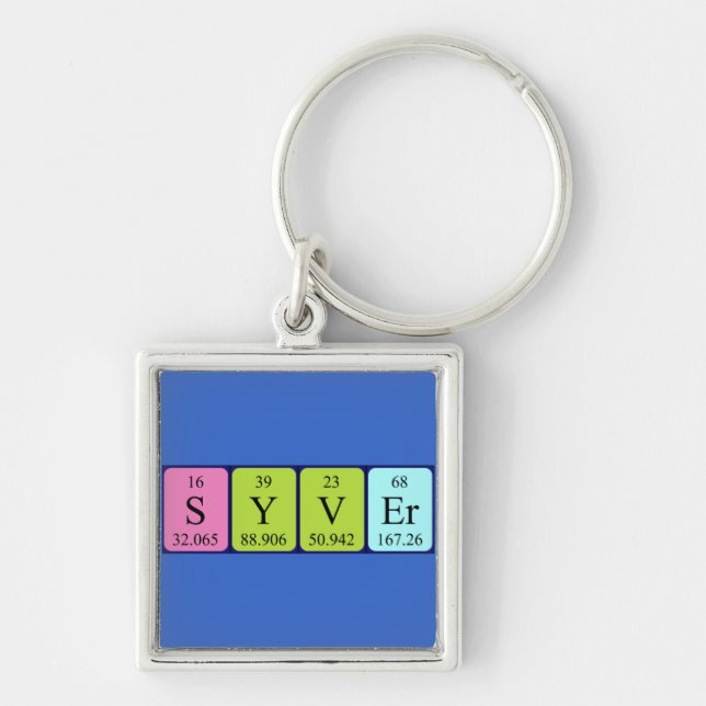 Syver periodic table name keyring (Front)