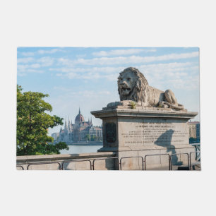 Szechenyi Chain Bridge and Parliament of Budapest Doormat