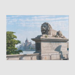 Szechenyi Chain Bridge and Parliament of Budapest  Tissue Paper