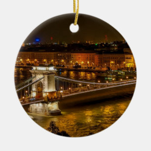 Szechenyi chain bridge ceramic ornament