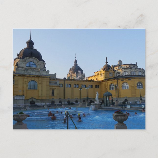 Szechenyi Thermal Baths, Budapest Postcard (Front)