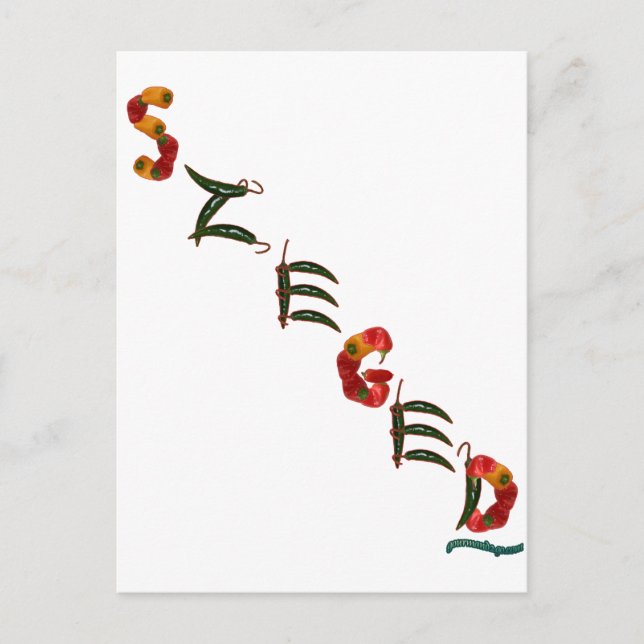 Szeged Chili Peppers Postcard (Front)