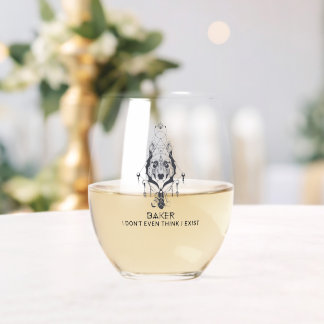 szhdfjdfhsadaf stemless wine glass