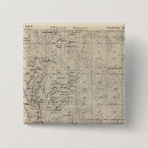 T1415S R2829E Tulare County Section Map 2 Inch Square Button