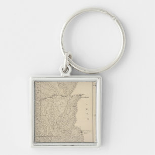 T1417S R3235E Tulare County Section Map Keychain