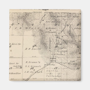 T15S R25E Tulare County Section Map Magnet