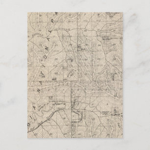 T1617S R3031E Tulare County Section Map Postcard
