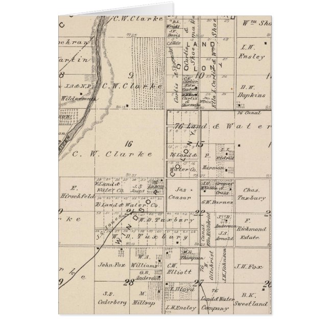 T16S R23E Tulare County Section Map (Front)