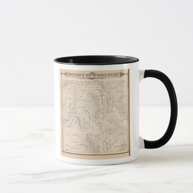 T16S R26E Tulare County Section Map Mug (Right)