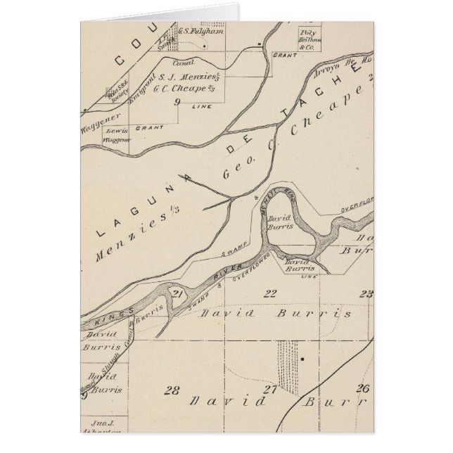 T17S R22E Tulare County Section Map (Front)