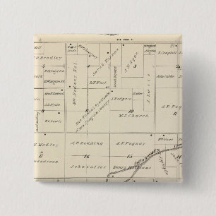 T17S R24E Tulare County Section Map 2 Inch Square Button