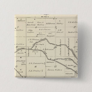 T17S R25E Tulare County Section Map 2 Inch Square Button