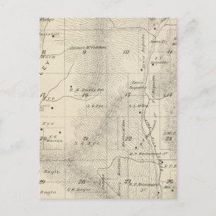 T17S R27E Tulare County Section Map Postcard