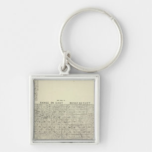 T1820S R3236E Tulare County Section Map Keychain