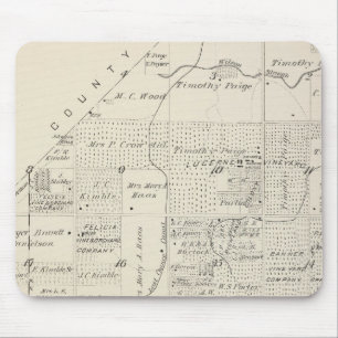 T18S R21E Tulare County Section Map Mouse Pad