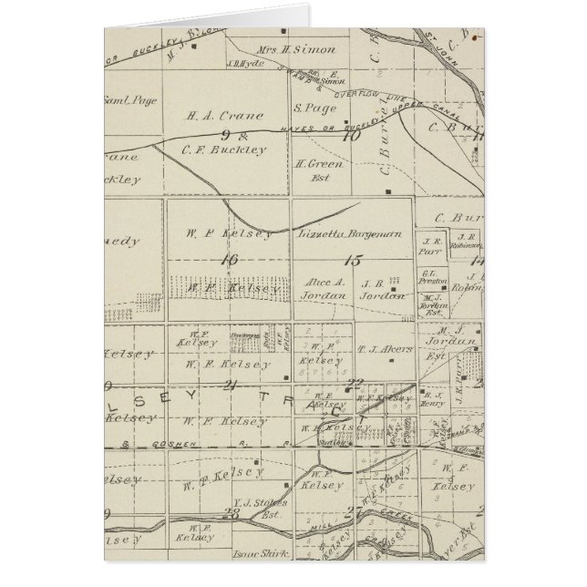 T18S R24E Tulare County Section Map (Front)